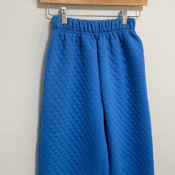 Princess Polly Blue Quilted Sweatpants Size 2 - Picture 2 of 6